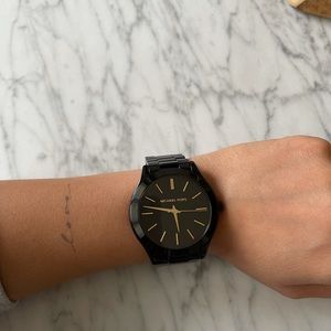 Michael Kors Slim Runway Black Watch